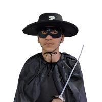 Chapéu Do Zorro Preto Veludo Infantil