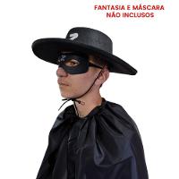 Chapéu Do Zorro Preto Veludo Infantil - 6