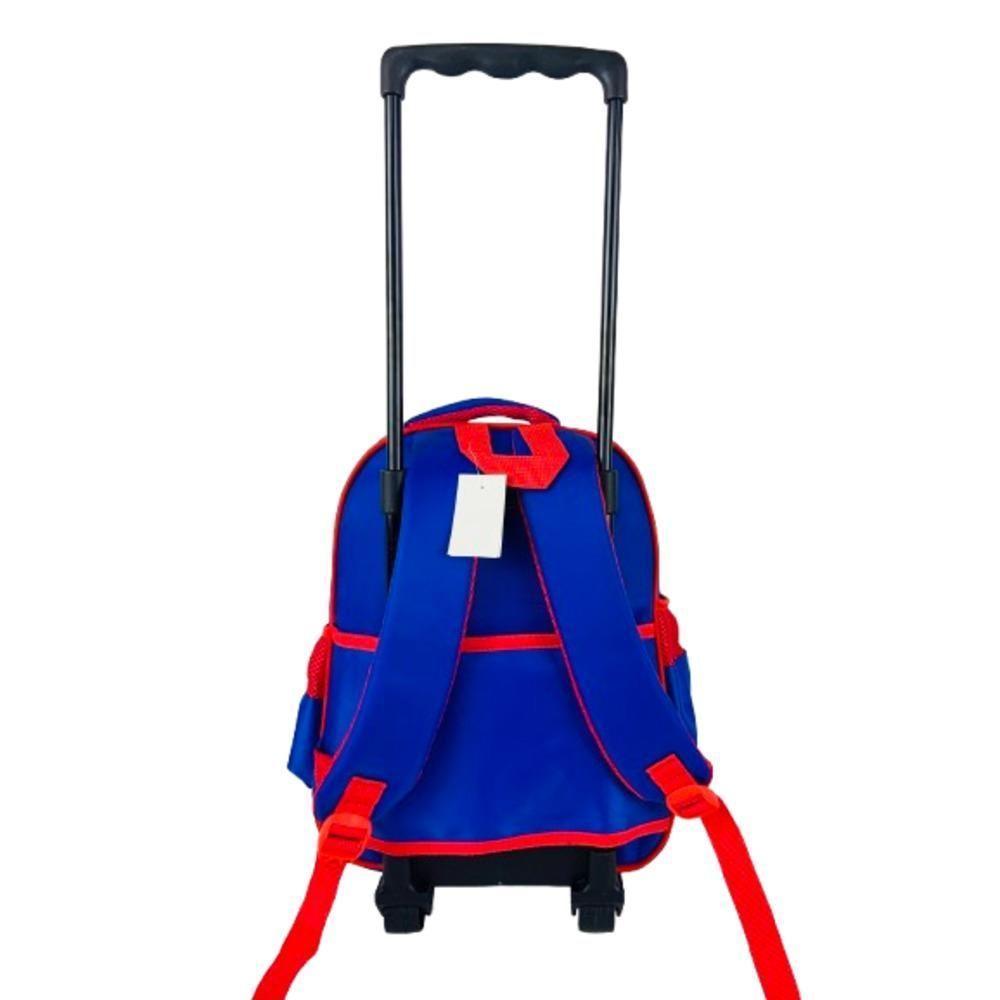 Conjunto Mochila Lancheira E Estojo Dinossauro Azul Rodinhas - 6