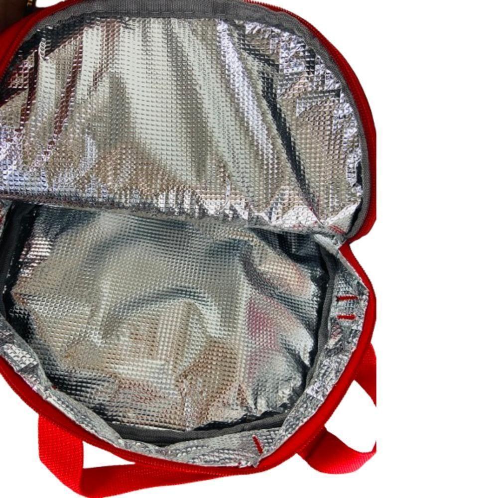 Conjunto Mochila Lancheira E Estojo Dinossauro Azul Rodinhas - 9