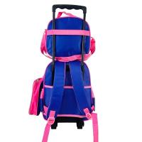Kit Mochila Infantil Rosa Rodinha + Lancheira Térmica Estojo - 7