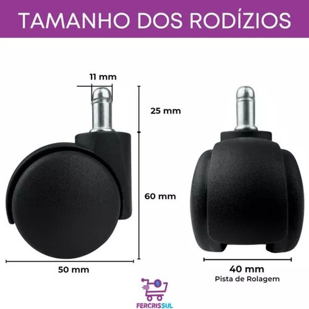 Rodízios Para Cadeira - Kit Completo Com 5 Unidades , Compatível Com Diversos Modelos! - 7