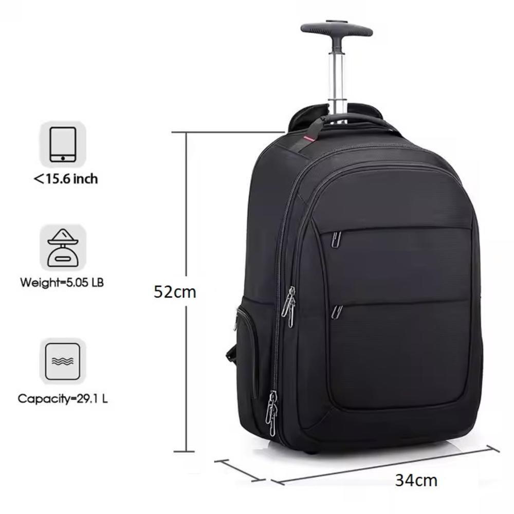 Mochila Escolar Executiva Com Rodinhas Para Laptop Notebook - 2