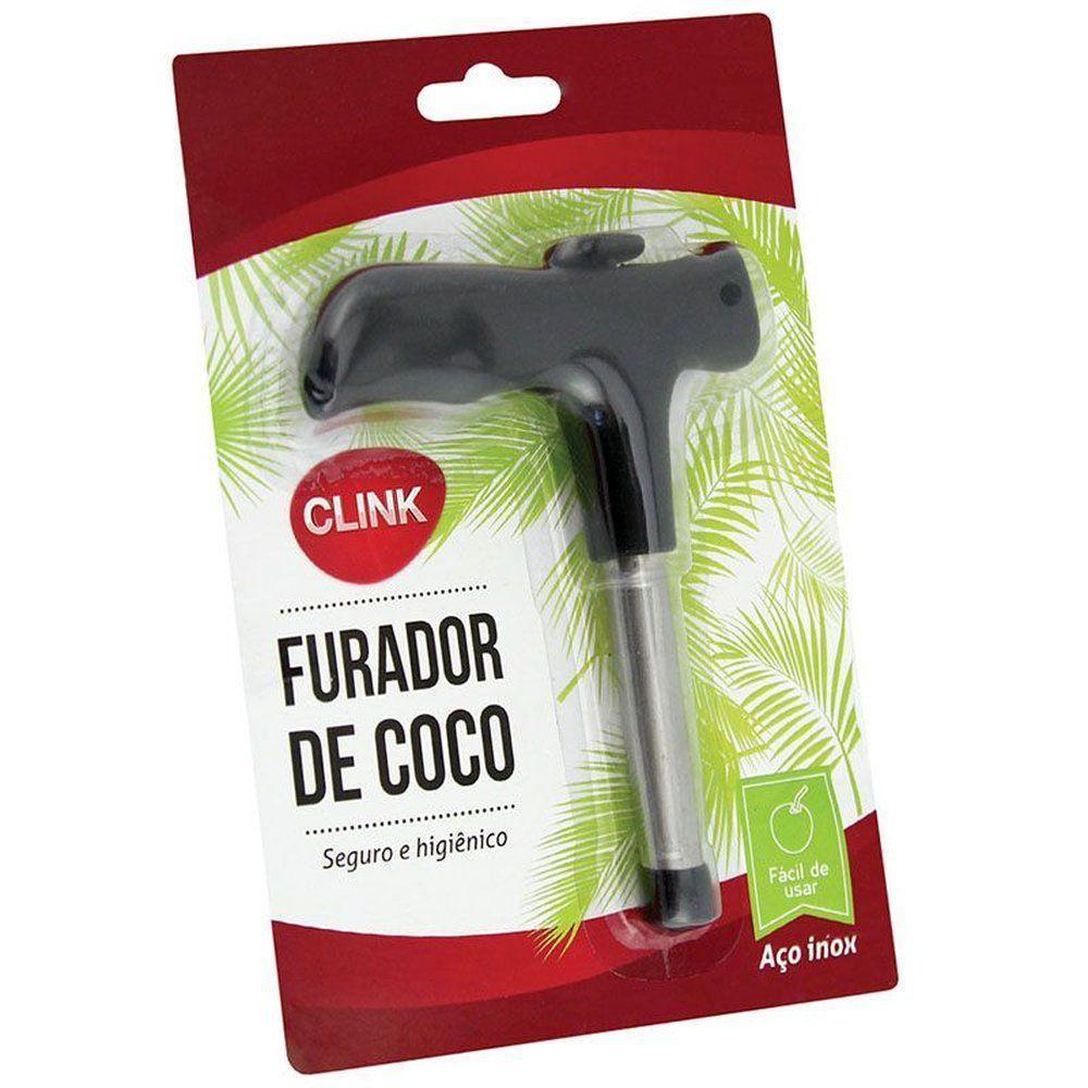 Furador Coco Aco Inox 11x14cm - 1