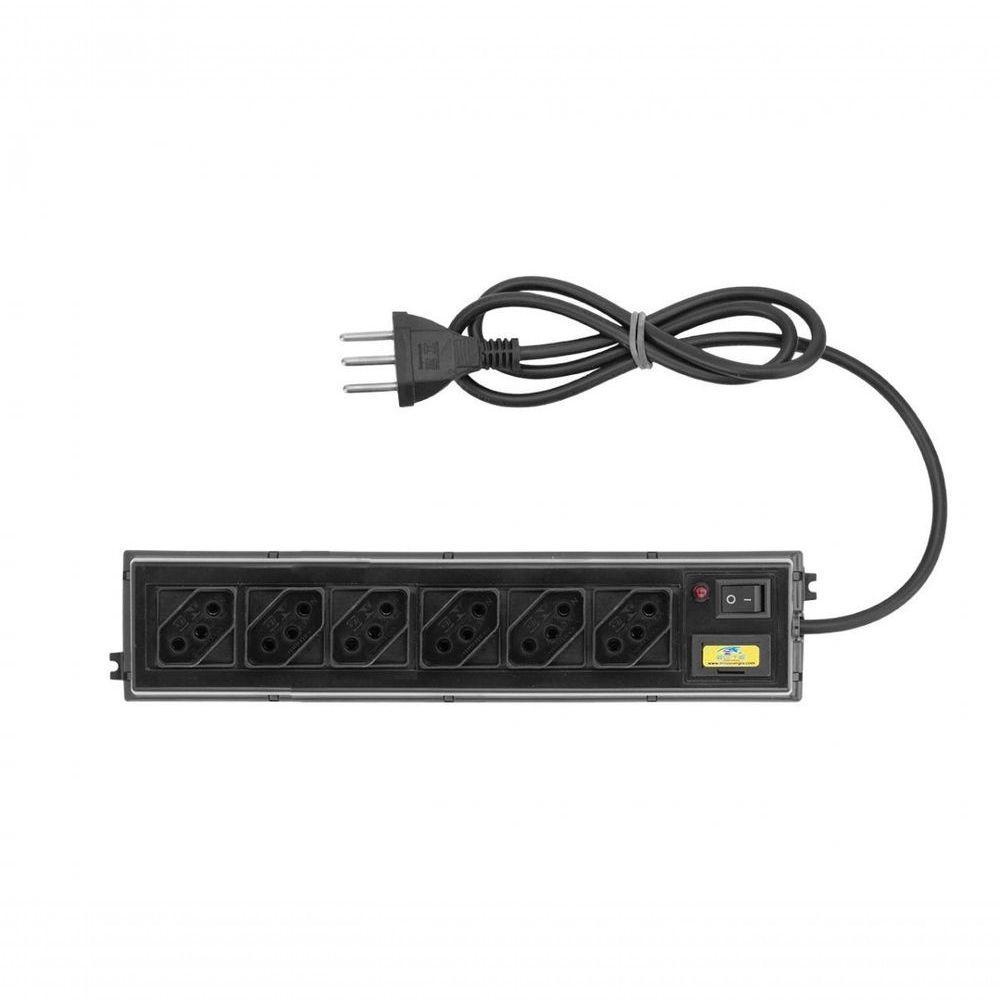 Filtro Linha Elite 06 Tomadas Preto - 1