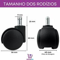 Rodízios Super Resistentes Para Cadeira - Kit Com 10 Peças - 2