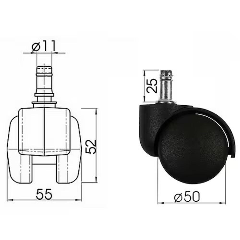 Rodízios Super Reforçados Para Cadeira - Kit Com 10 Peças - 2