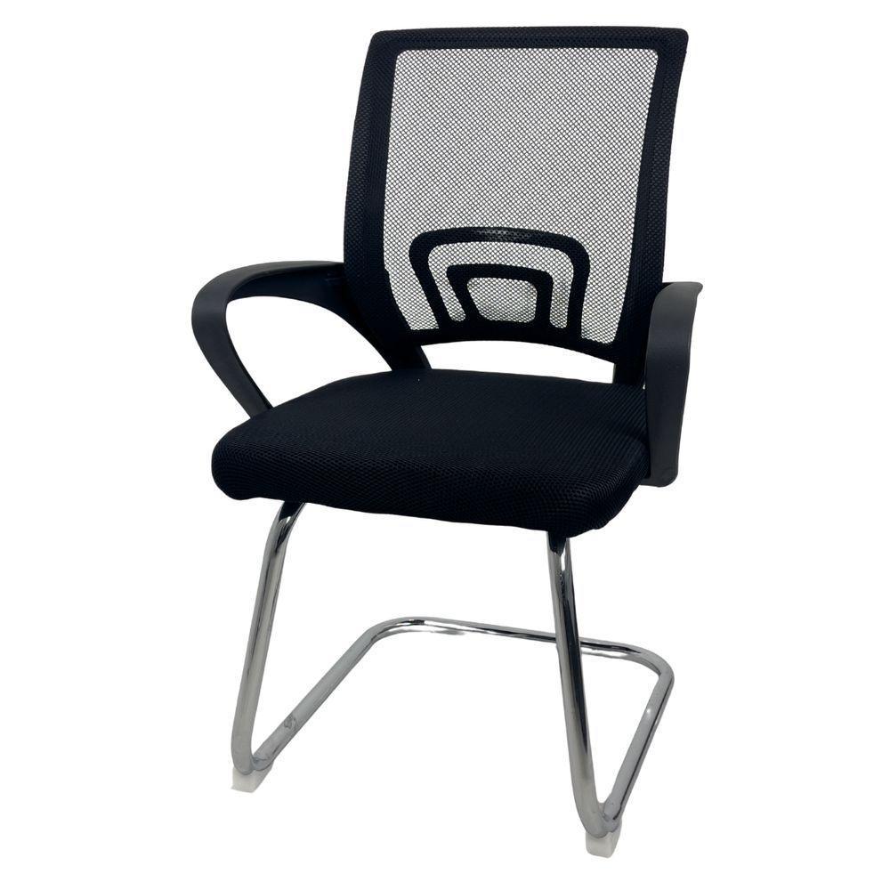 Kit 5 Cadeiras De Escritório Begonia Oficial Tela Mesh Fixa Preto - 7