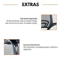 Kit 10 Cadeiras De Escritório Begonia Oficial Tela Mesh Fixa Preto - 3