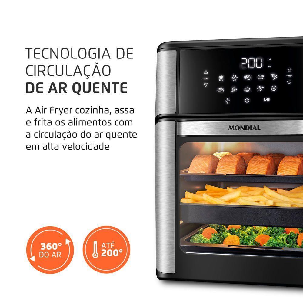 Fritadeira Elétrica Forno Oven 12L Mondial AFON-12L-BI-BC - 110V - 5