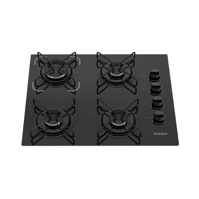 Cooktop a Gás Itatiaia Essencial 4 Bocas Vidro Temperado Preto Bivolt