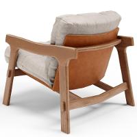 Kit 04 Poltronas Decorativa Fixa Para Sala Living Ikary L02 Canela Linho Cru - Lyam Decor - 9