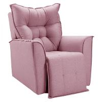 Poltrona Reclinavel Do Papai Para Sala King Linho Rosê Rose - 1
