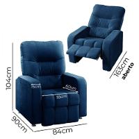 Poltrona Reclinavel Do Papai Maldivas Linho Azul Marinho Azul - 5