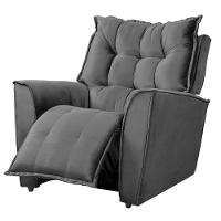 Poltrona Reclinavel Do Papai Para Sala King Veludo Chumbo Chumbo - 2