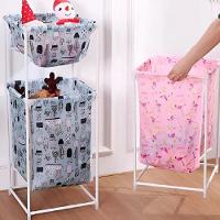 Cesto De Roupa Duplo Roupeiro 2 Andares Organizador Divisorias Multiuso De Banheiro Quarto Lavanderia Brinquedos - 6