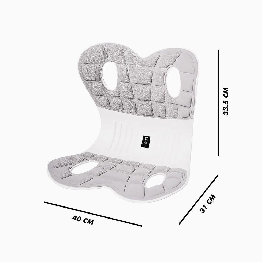 Almofada Apoio Lombar Cadeira Correção De Coluna M - Cinza - 2