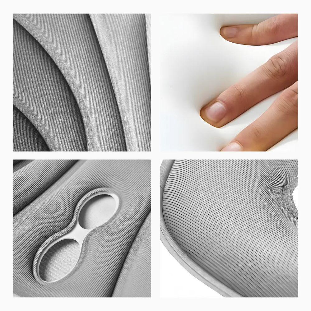 Almofada Apoio Lombar Cadeira Correção De Coluna M - Cinza - 3