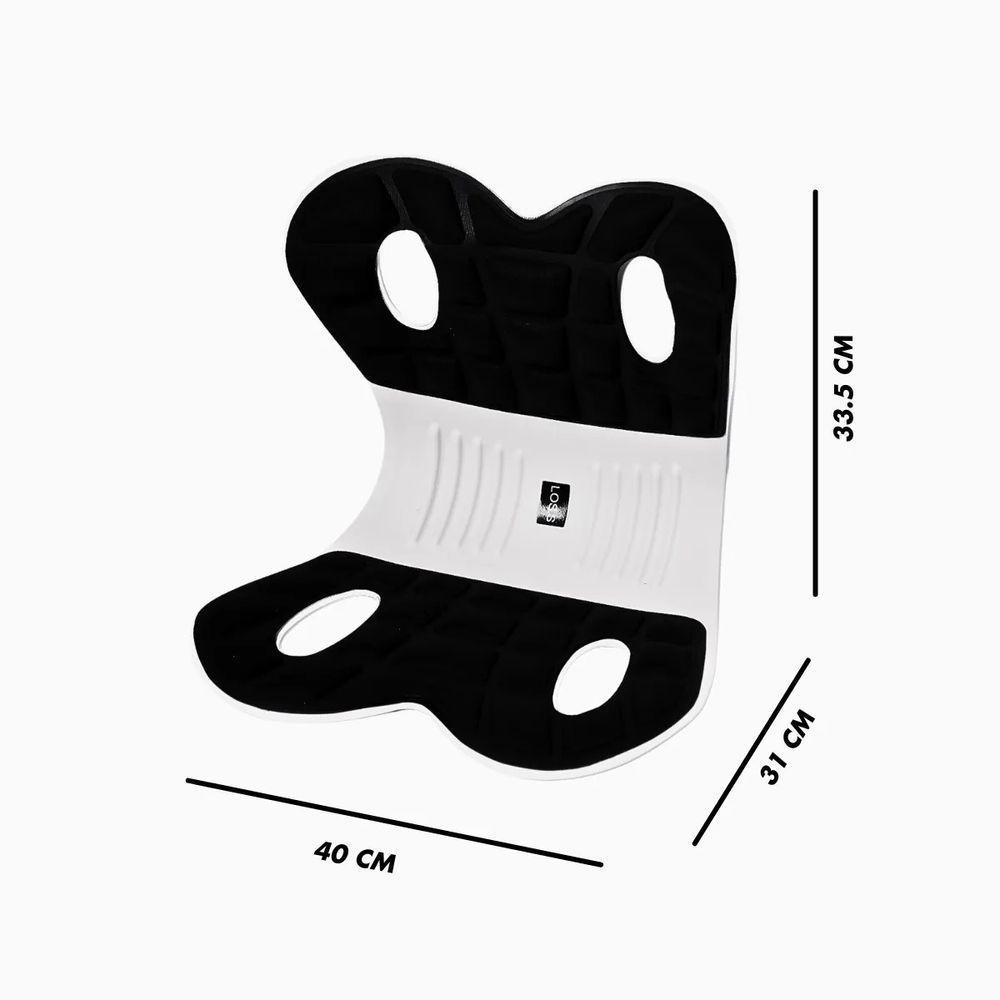 Almofada Apoio Lombar Cadeira Correção De Coluna M - Preto - 2