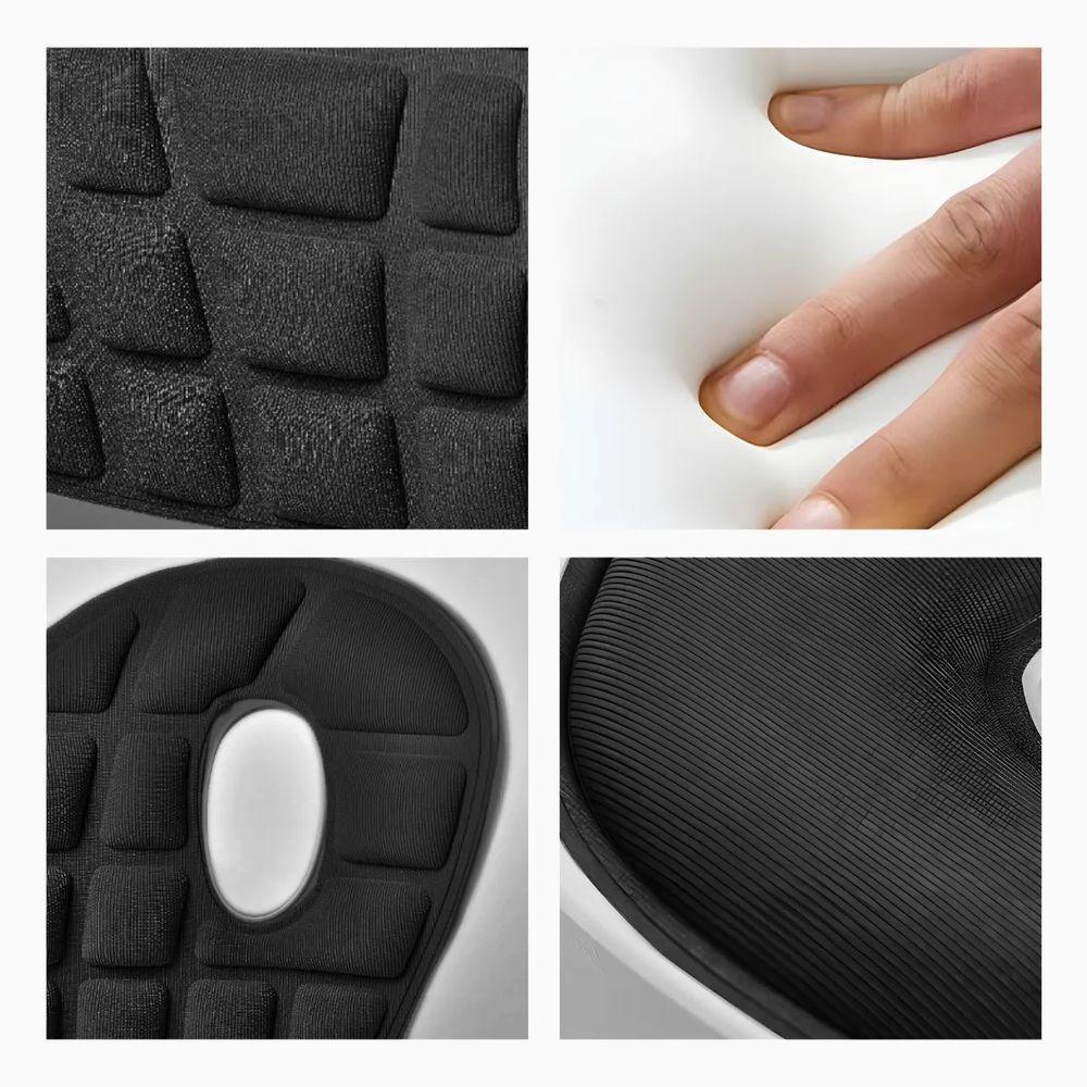 Almofada Apoio Lombar Cadeira Correção De Coluna M - Preto - 3