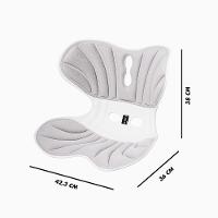 Almofada Apoio Lombar Cadeira Correção De Coluna Gg - Cinza - 3