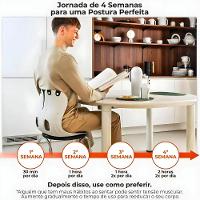 Almofada Apoio Lombar Cadeira Correção De Coluna Gg - Cinza - 6