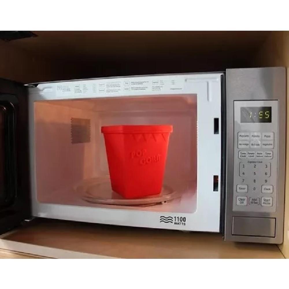 Pipoqueira Silicone Para Micro-ondas Com Tampa Pipoca Rápida - 5
