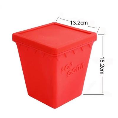 Pipoqueira Silicone Para Micro-ondas Com Tampa Balde Pipoca