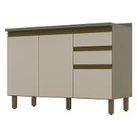 Balcão Pia 2 Gavetas 3 Portas Duna-cristal Com Tampo Connect - Móveis Henn Duna-cristal - 1