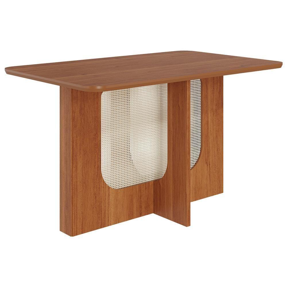 Mesa De Jantar Retangular Louise 130x80 Cinamomo Com Tampo Em Mdf - Cimol Móveis Cinamomo - 1