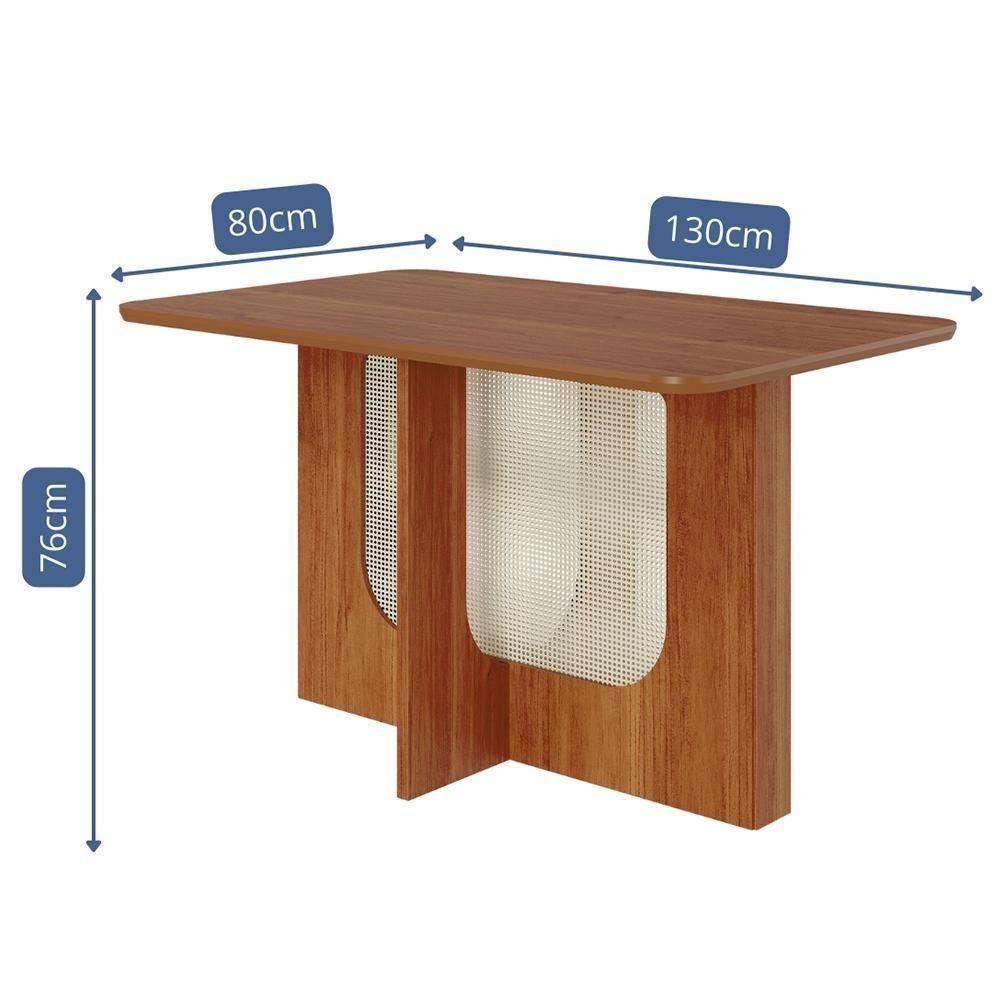 Mesa De Jantar Retangular Louise 130x80 Cinamomo Com Tampo Em Mdf - Cimol Móveis Cinamomo - 3