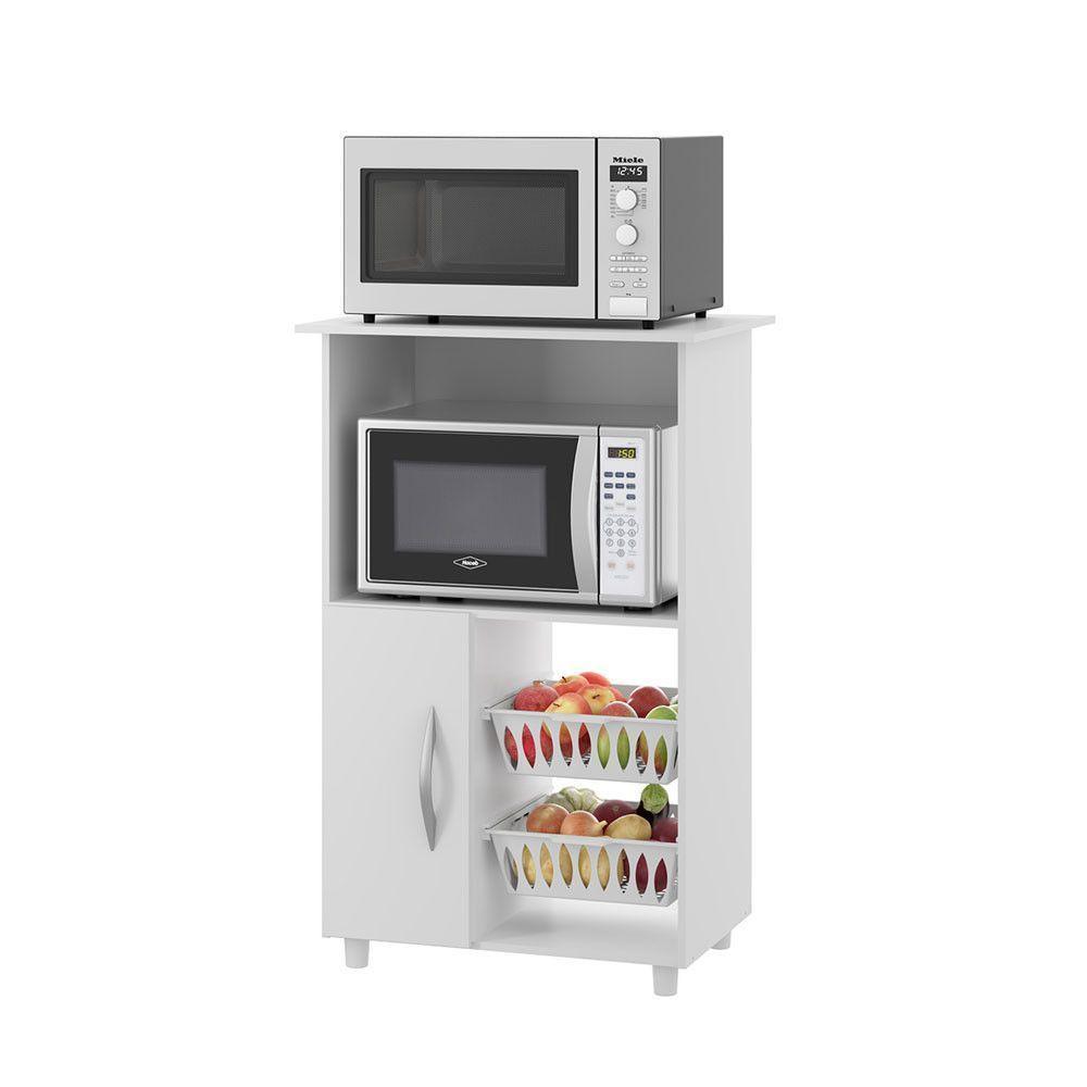 Armário Multiuso Com Fruteira 62x96cm Mdp Menu Móveis Branco - 4