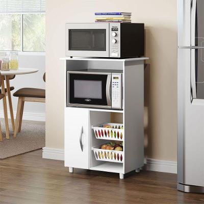 Armário Multiuso Com Fruteira 62x96cm Mdp Menu Móveis Branco