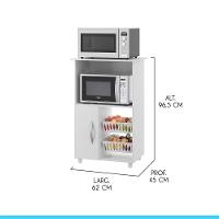 Armário Multiuso Com Fruteira 62x96cm Mdp Menu Móveis Branco - 3