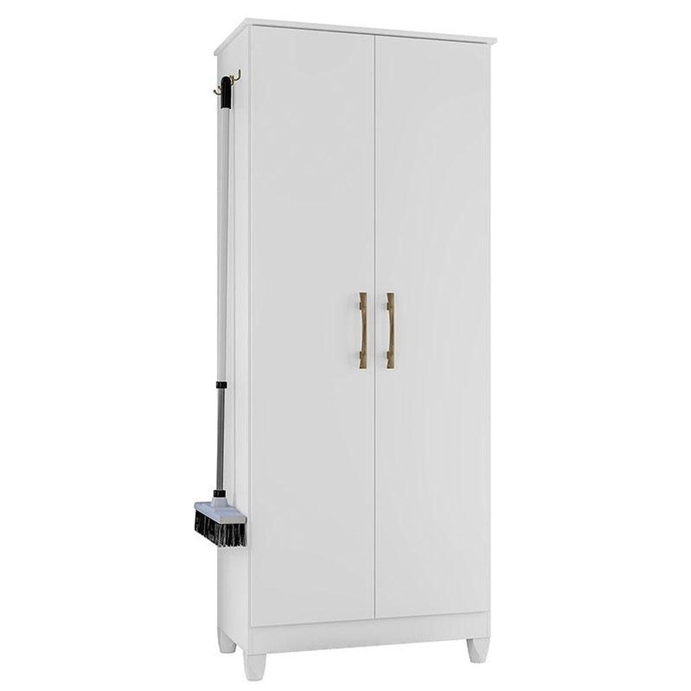 Armário Multiuso Ambiente Jade Branco Brilho - Moval - 5