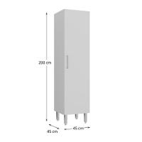 Armário De Lavanderia Multiuso Com 1 Porta 45cm Multimóveis Cr30040 Branco