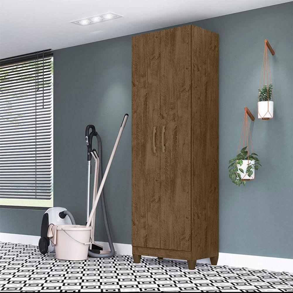 Armário Multiuso Ambiente New Iris Castanho Wood - Moval - 1