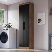 Armário Multiuso De Lavanderia 2 Portas Multimóveis Cr35264 Castanho-preto - 1