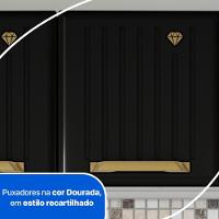 Armário De Cozinha Compacta De Aço Com Balcão Com Tampo 105cm Multimóveis Cr20362 Branco-preto - 6