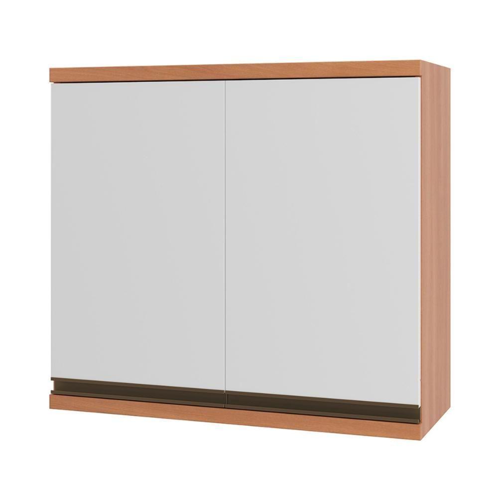 Armário De Cozinha Aéreo Com 2 Portas 80cm Multimóveis Cr20394 Freijó-branco - 1