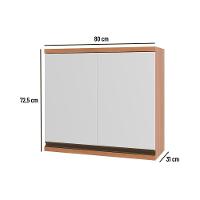 Armário De Cozinha Aéreo Com 2 Portas 80cm Multimóveis Cr20394 Freijó-branco - 2