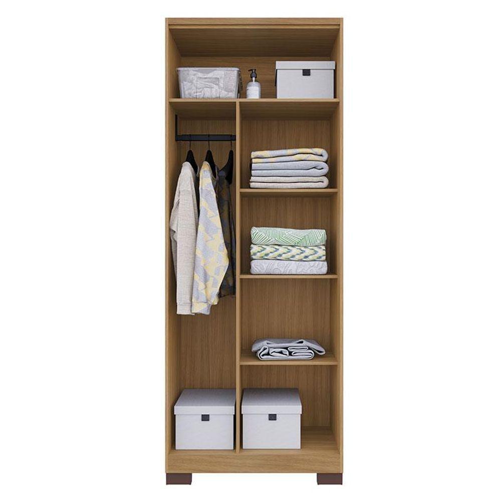 Armário Multiuso Ambiente Versatill 2 Portas Com Chave Carvalho Americano Off White - Incorplac - 5