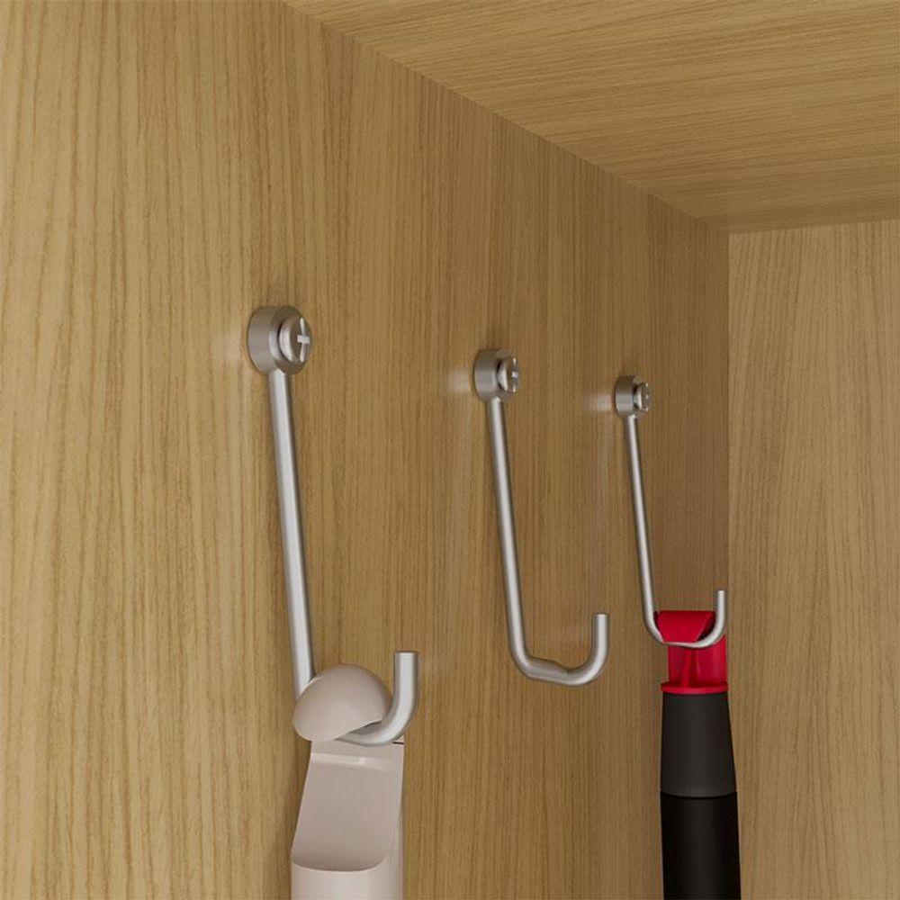 Armário Multiuso Ambiente Versatill 2 Portas Com Chave Carvalho Americano Off White - Incorplac - 7