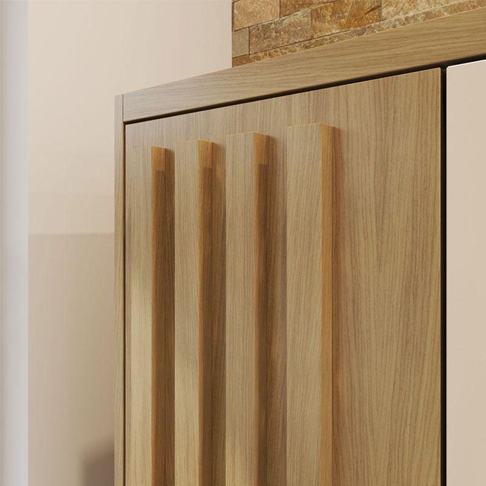 Armário Multiuso Ambiente Versatill 2 Portas Com Chave Carvalho Americano Off White - Incorplac - 8