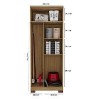 Armário Multiuso Ambiente Versatill 2 Portas Com Chave Carvalho Americano Off White - Incorplac