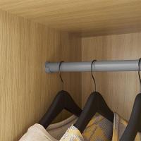 Armário Multiuso Versatile 2 Portas Com Chave Carvalho Americano Off White - Incorplac - 9