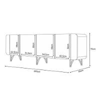 Buffet Saluti E Cristaleira évora Off White - Hb Móveis - 5