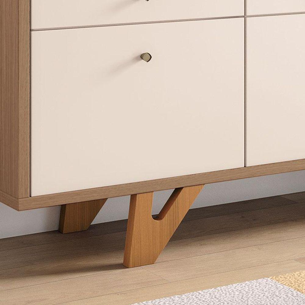 Buffet Soft Castanho Off White - Hb Móveis - 3