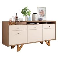 Buffet Soft Castanho Off White - Hb Móveis - 1