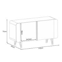 Buffet Benvenuto Off White Cinamomo - Hb Móveis - 7